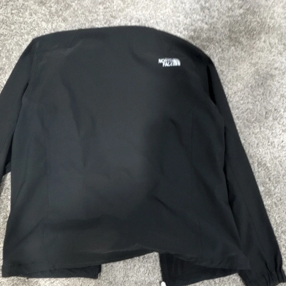 The North Face Black Softshell Jacket Full Zip Stand-Up Collar Mid-Length Men's